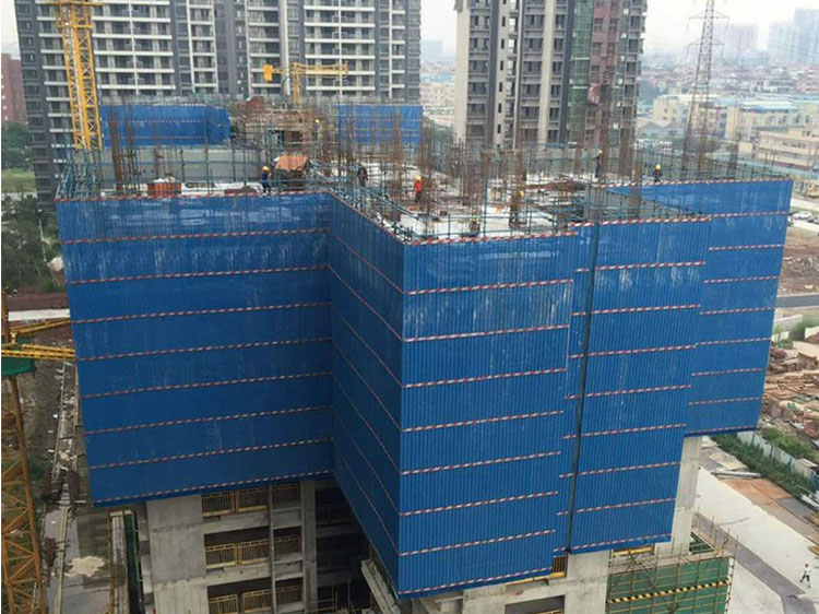 爬架網(wǎng)安裝效果